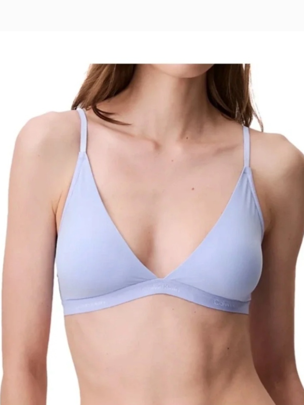 Calvin Klein Women's Form to Body Lightly Lined Triangle Bralette - Purple - L